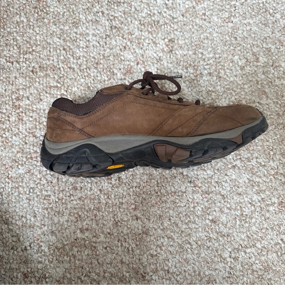 Merrell Men’s Moab Adventure Waterproof Brown Leather Shoes 10.5 Vibram - Picture 9 of 11
